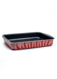Wilson Aluminium Non-Stick Rectangular Baking Tray - 35 x 25cm - Red Flame Design for Stylish Kitchen Creations  - Image 2