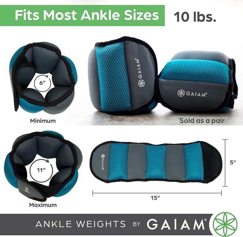 Gaiam Wrist and Ankle Weights, Wearable Bracelet to Strengthen, Tone & Sculpt, Adjustable Ankle Weights for Women & Men for Yoga, Dance, Pilates, Barre, Cardio, Home & Gym Use - Image 2