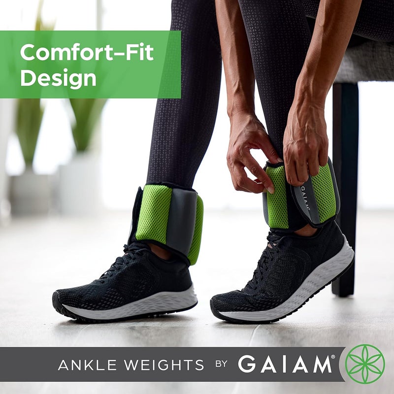 Gaiam Wrist and Ankle Weights, Wearable Bracelet to Strengthen, Tone & Sculpt, Adjustable Ankle Weights for Women & Men for Yoga, Dance, Pilates, Barre, Cardio, Home & Gym Use - Image 5
