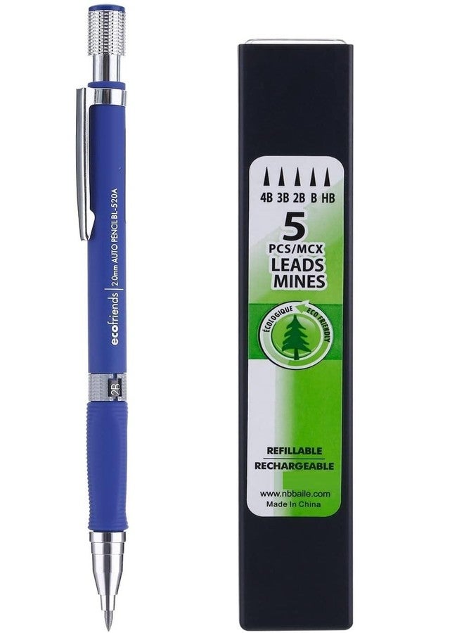 KRYTONE�2.0mm Mechanical Auto Pencil and Lead Box 5 Leads Body Color Blue - Image 1