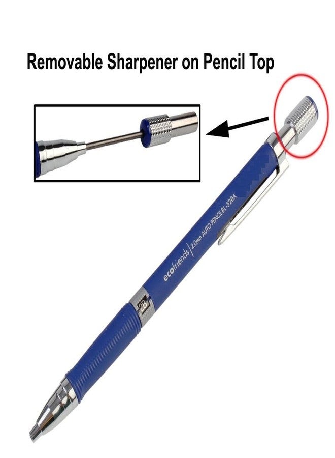 KRYTONE�2.0mm Mechanical Auto Pencil and Lead Box 5 Leads Body Color Blue - Image 3