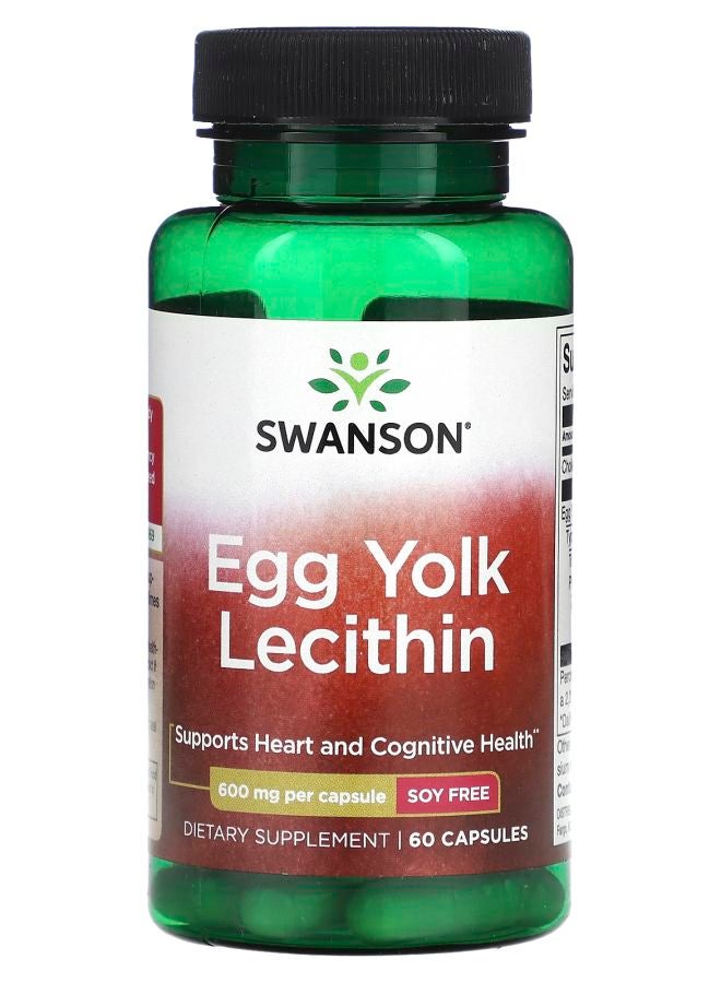 SWANSON ليسيثين صفار البيض 600 ملغ 60 كبسولة