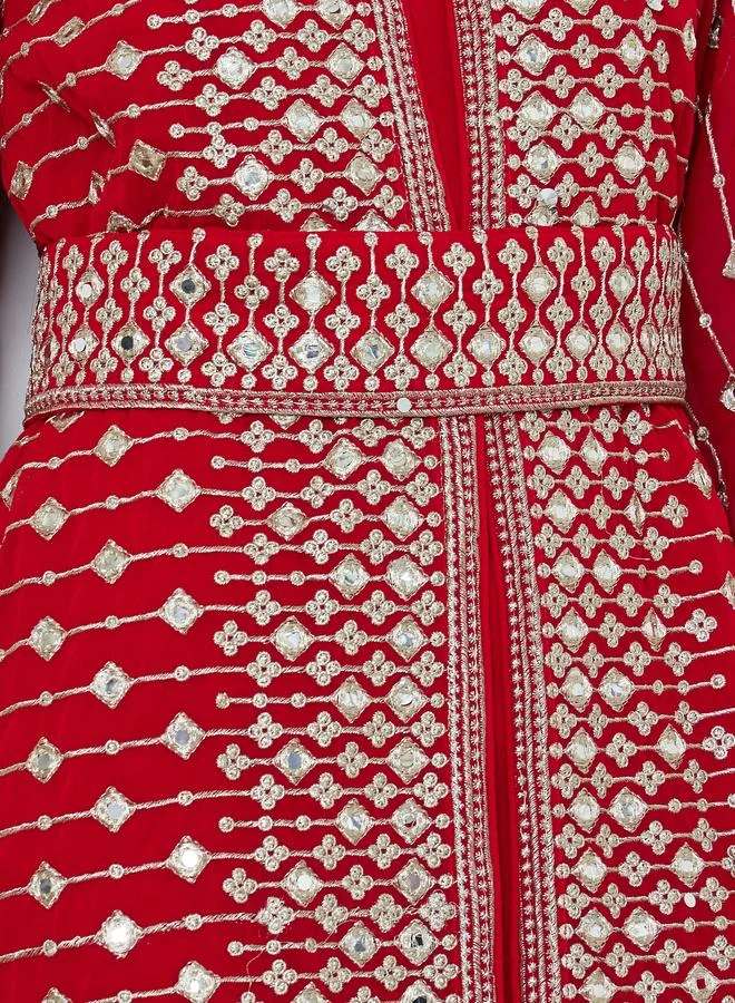 Maxim Creation  Embroidered Jalabiya with Inner Dress and Belt for Women | Best Price UAE