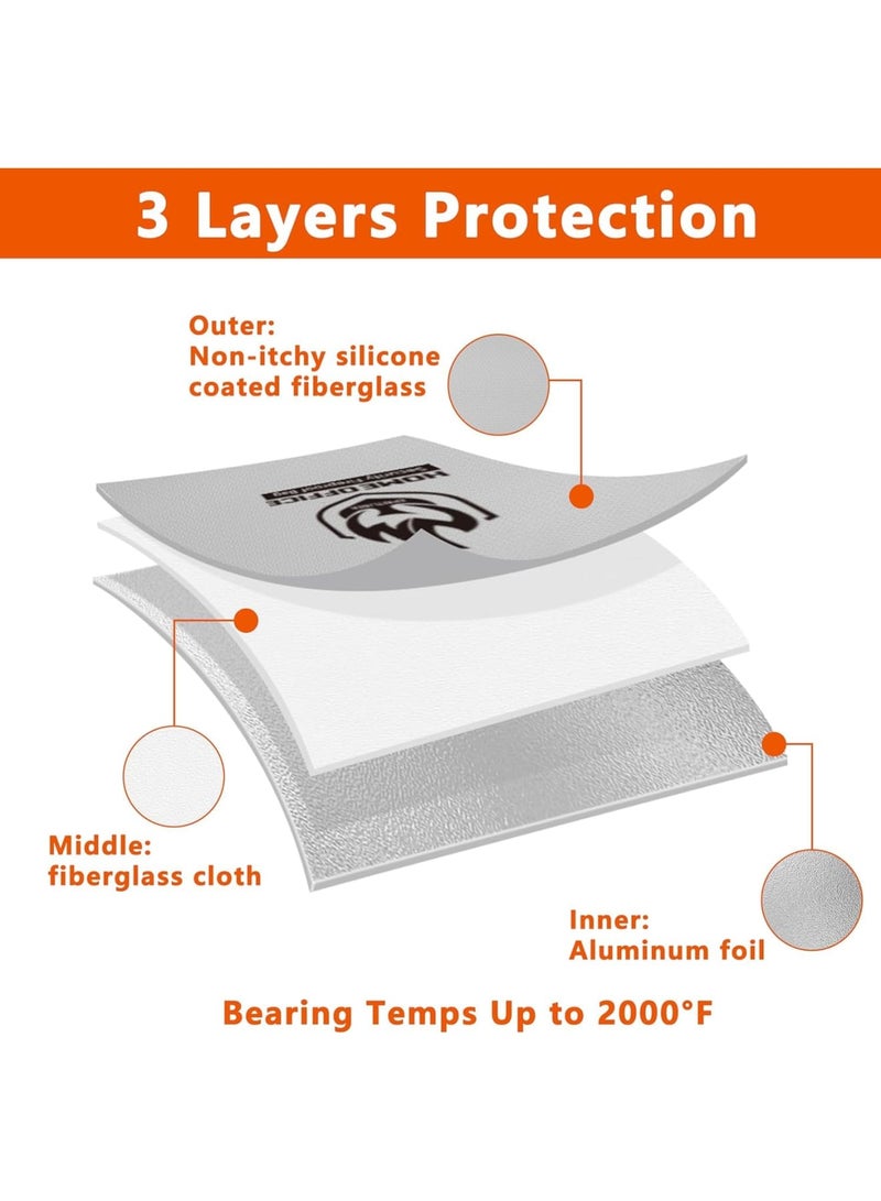 SYOSI Fireproof Document Bag, Waterproof Money Bag with Two Pockets Safe Organizer 15x11 Inch for Cash Valuables and Important Files, Fire Resistant Document Folder for Office Home Travel, Gray - Image 3