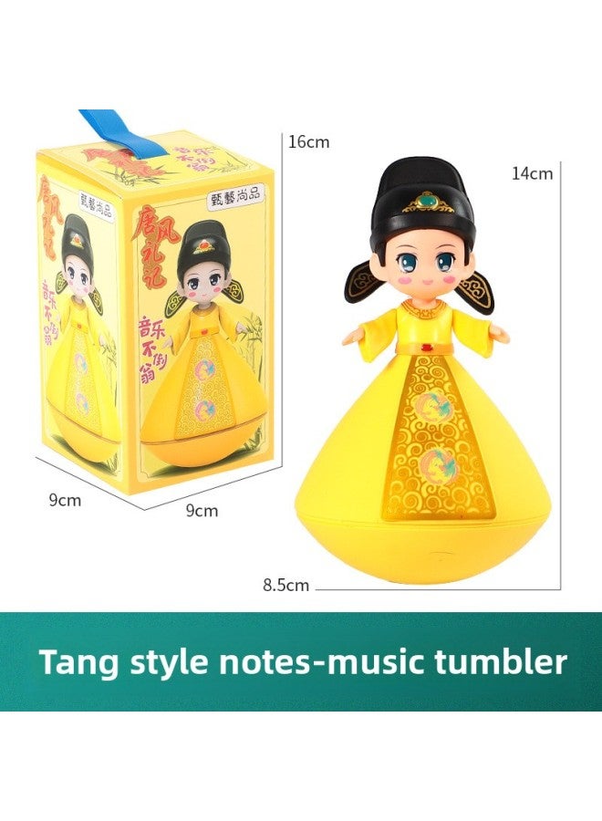 Cartoon Datang Music Tumbler Creative Ornaments Poet Doll Souvenir Doll Stall Supply Manufacturers Direct Supply-Color:105 Little Brother Music Tumbler-Spring-Height:16*9*9 - Image 1