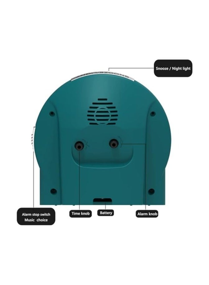 Captaintech Silent Analog Alarm Clock, Non Ticking, Heavy Sleepers, Snooze, 6 Wake Up Sounds, Battery Operated and Light Functions, Easy Set, for Heavy Sleepers Adults, Perfect Gift for Lovers, Friends, Children - Image 5