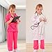 Liberry Doctor Costume for Kids Toddler Doctor Dress Up Clothes with Real Stethoscope Career Day Role Play Gift for Girls - Image 4