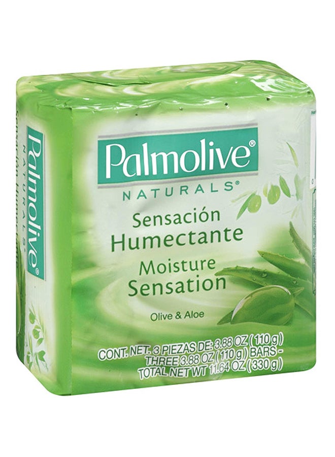 Naturals Moisture Sensation Olive & Aloe Bar Soap 3 In A Pack (Pack Of 4) 12 Bars Total