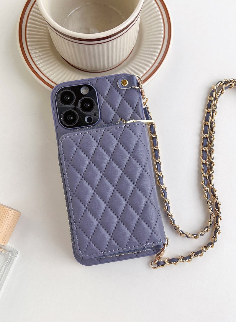 Suteni Crossbody Strap Back Cover Card Slots Leather Phone Case for iPhone