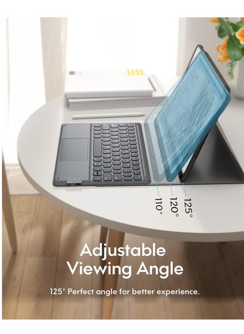 Gravity iPad 9th/8th/7th Generation 10.2 Inch Keyboard Case – Detachable Wireless Keyboard with Smart Touchpad, Flip Stand, and Pencil Holder, Full Protection for iPad, Perfect for Work, Study & Travel - Image 4