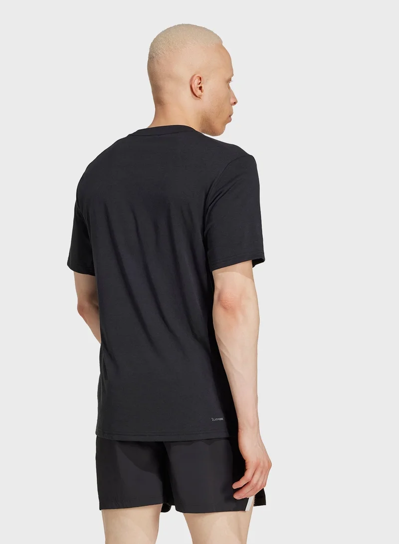 اديداس Climacool Training Camo Logo Graphic T-Shirt