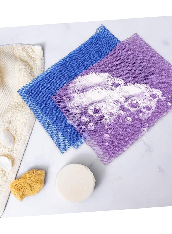 واي جيه 2 قطعة أفريقية صافي حمام الإسفنج تقشير جهاز تنظيف طويل الجسم ضيق نسج الجمال البشرة أكثر نعومة برج حمام القماش مسامية تمتد مناشف الظهر للاستخدام اليومي أو تخزين ستوفر - Image 5