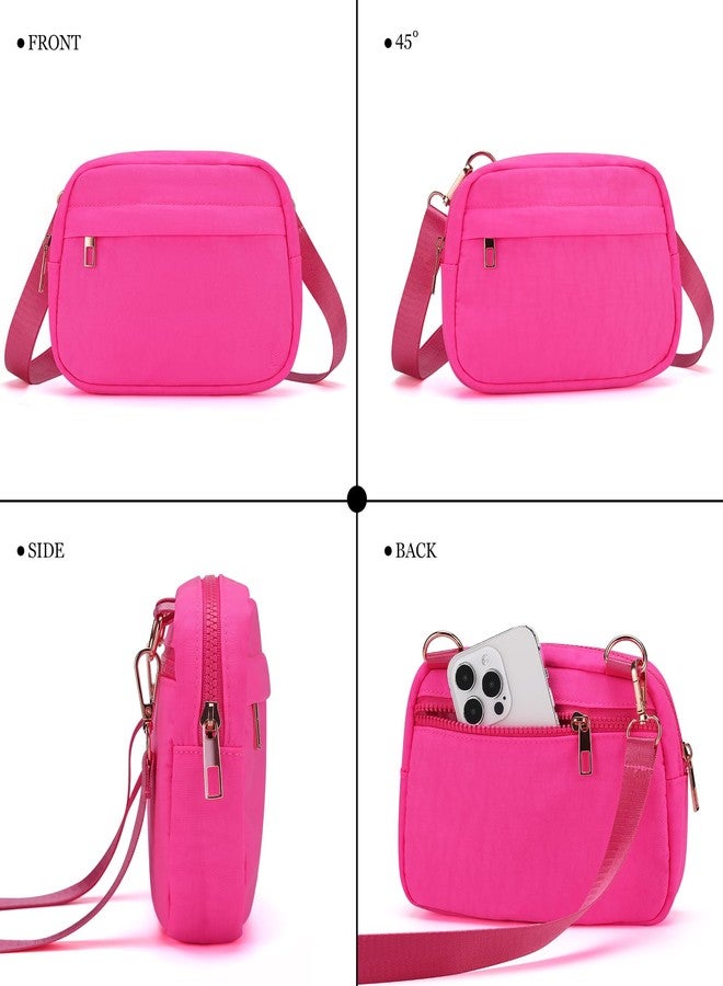 MAXTOP Small Crossbody Bags for Women Belt Bag Fanny Pack with Adjustable Strap, Hot Pink, Small Crossbody Bag - Image 4