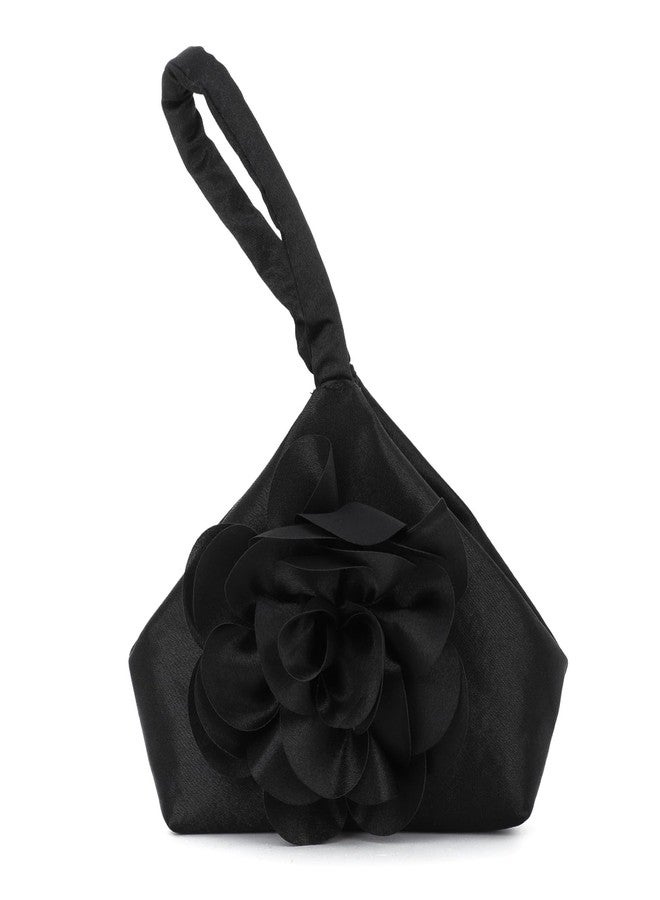 SUKUTU Flower Clutch Purses for Women Elegant Satin Wristlet Purse Weeding Prom Party Handbag - Image 1
