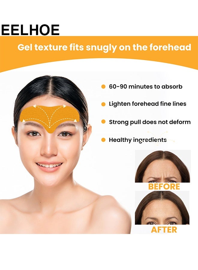 EELHOE 10PCS Forehead Wrinkle Patches, Anti Wrinkle Patches With Hydrolyzed Collagen For Helps Smooth Forehead And Moisturizing Reducing Under Eye Puffiness, Wrinkles And Dark Circles - Image 4