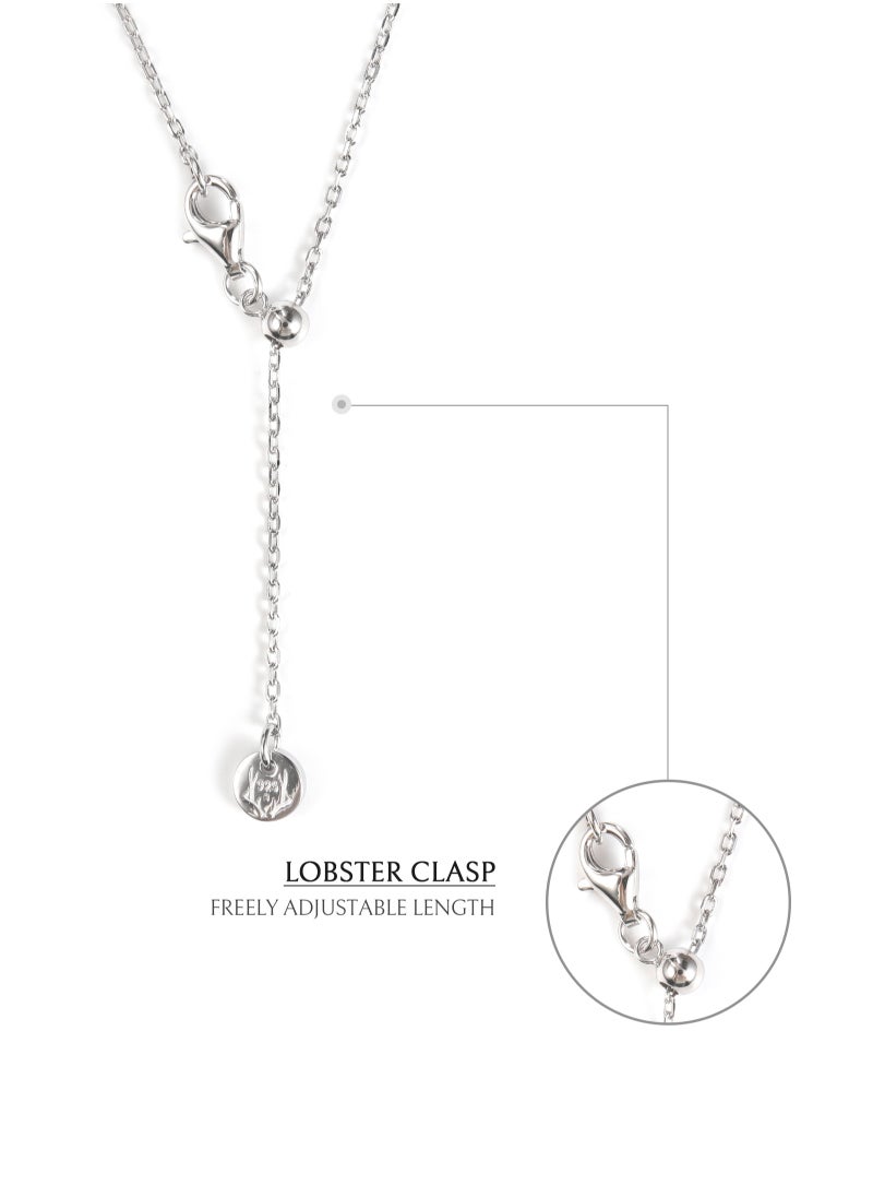 AWNL - Love Lock Necklace With Sterling Silver and CZ Diamonds - Image 1