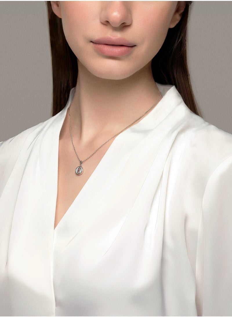 AWNL - Love Lock Necklace With Sterling Silver and CZ Diamonds - Image 1