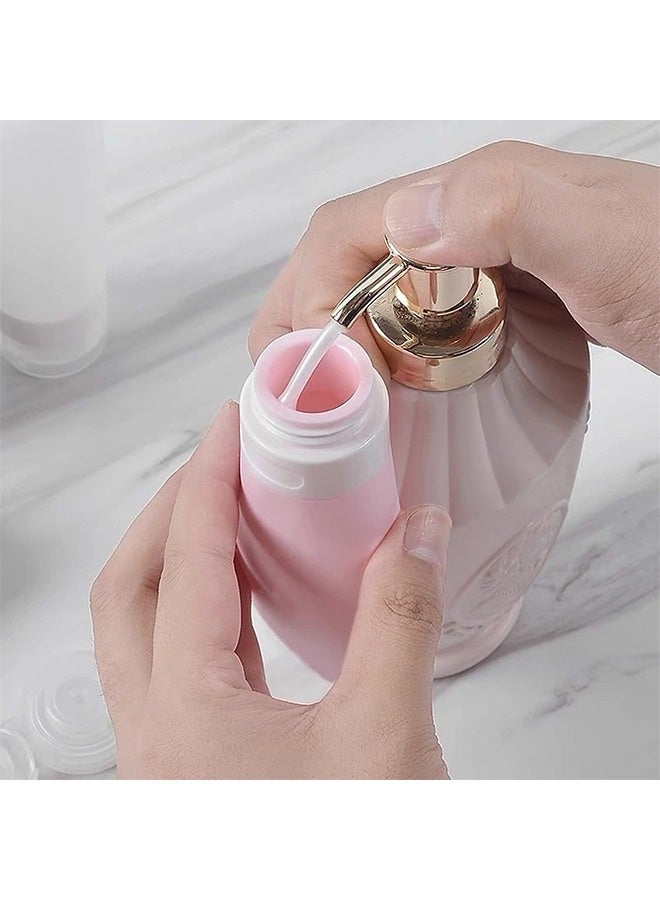 Laravel 4Pcs Travel Bottles Kit 60ml, Soft Silicone Lotion Container Squeeze Tube Empty Bottle, Portable Travel Shampoo Bottle with Label - Image 3