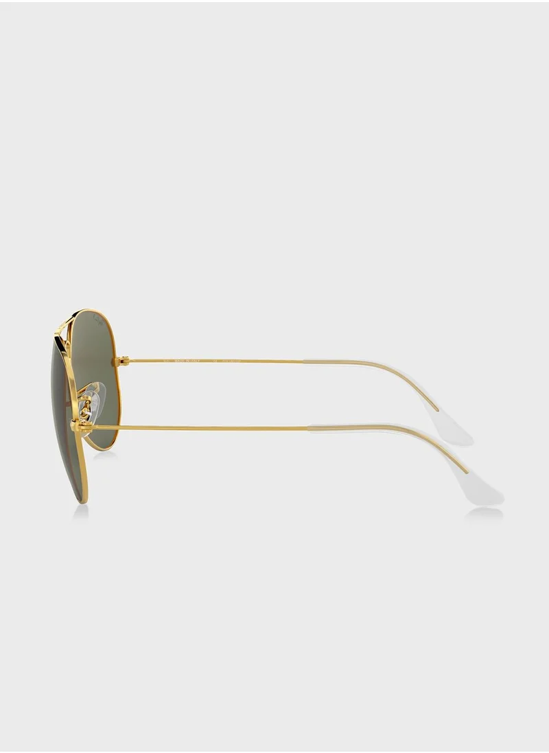 Ray-Ban 0Rb3025 Aviator Large Metal Sunglasses