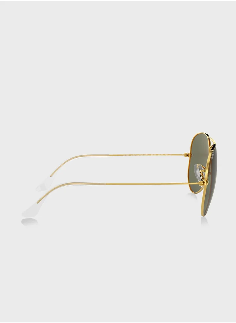 Ray-Ban 0Rb3025 Aviator Large Metal Sunglasses