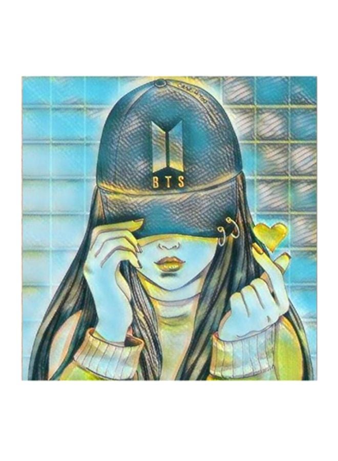 RYN Wooden BTS Wall Art Multicolour 30x30centimeter - Image 1