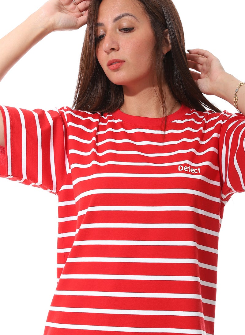 Defect Long striped oversized T-shirt  - Image 4