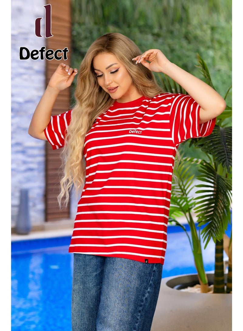 Defect Long striped oversized T-shirt - Image 3