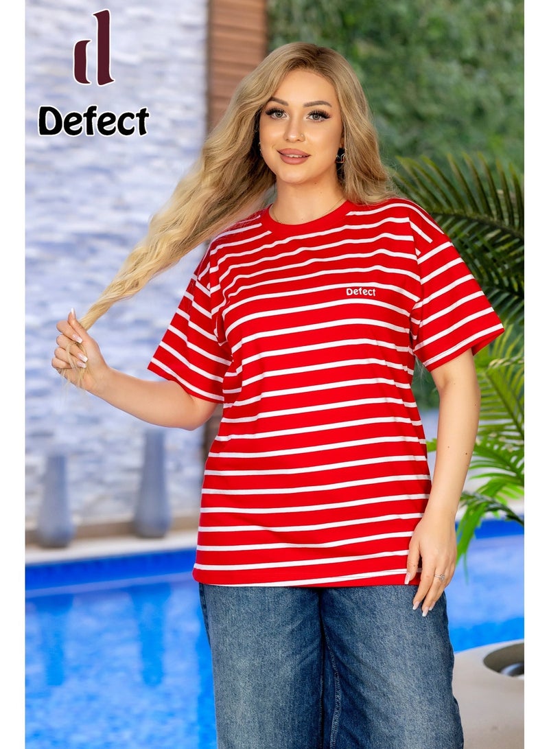Defect Long striped oversized T-shirt - Image 2