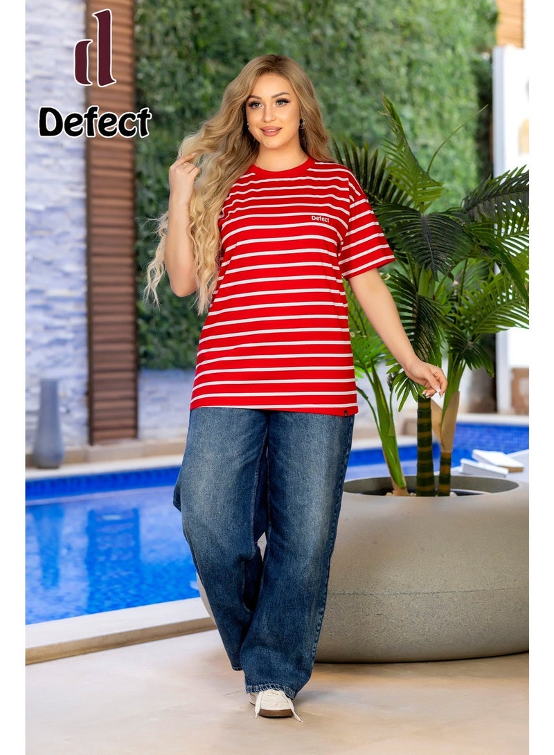 Defect Long striped oversized T-shirt - Image 1