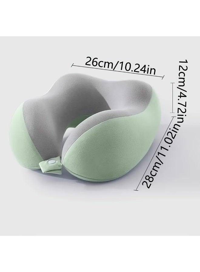 لوميا وسادة سفر، وسادة رقبة للسفر، وسادة طائرة من إسفنج ميموري فوم 100%، دعم 360 درجة مع قماش تبريد، حزام قابل للتعديل، قابلة للغسيل في الغسالة، وسادة طائرة مع حقيبة تخزين، مثالية للنوم في الطائرة، السيارة، المكتب، المنزل، والسفر (رمادي أخضر) - Image 4
