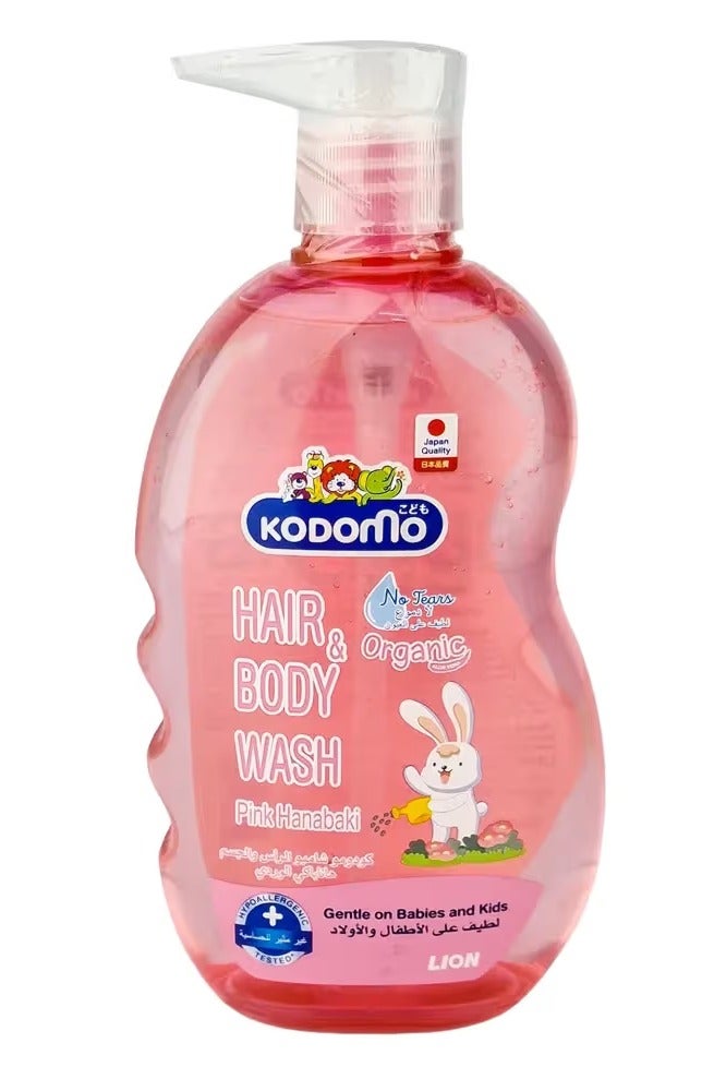 Kodomo Hair & Body Wash Pink Hanabaki 400 ml - Image 1