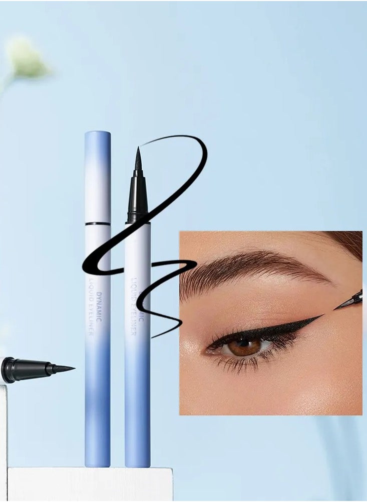 GIGI ROSE Black Liquid Eyeliner Pen Waterproof Long Lasting Quick Drying and Instant Film Forming Liquid Eyeliner Pencil Smooth and Easy Application Eye Liner Pen  - Image 2