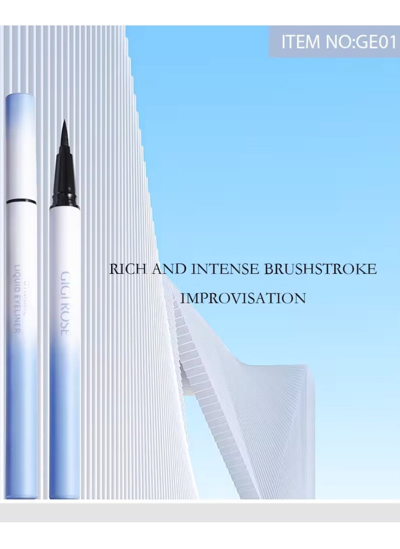 GIGI ROSE Black Liquid Eyeliner Pen Waterproof Long Lasting Quick Drying and Instant Film Forming Liquid Eyeliner Pencil Smooth and Easy Application Eye Liner Pen  - Image 3
