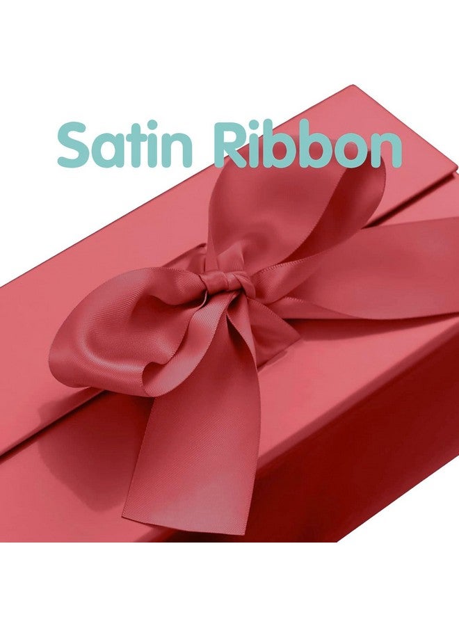 Aakriti Maroon Foldable Rakhi Gift Box Empty Gift Box with Satin Ribbon, Multipurpose Hamper Box Holds upto 5 kg Reuse Gift Boxes for Gift Packing (Medium 24 x 17 x 10 cm, Maroon Matte Finish 10Pcs) - Image 5