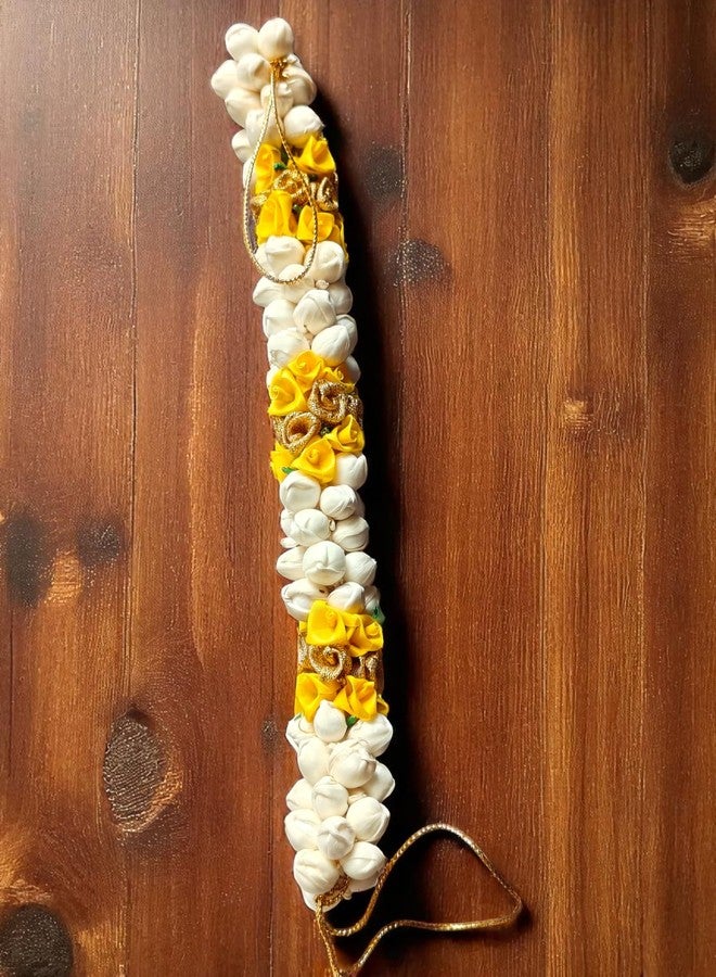 Chanderkash 1PC Artificial Gajra For Hair Bun - Mogra Gajra - Traditional Hair Bun Accessories For Women Wedding - Gajra Scrunchies For Women & Girls - Image 2