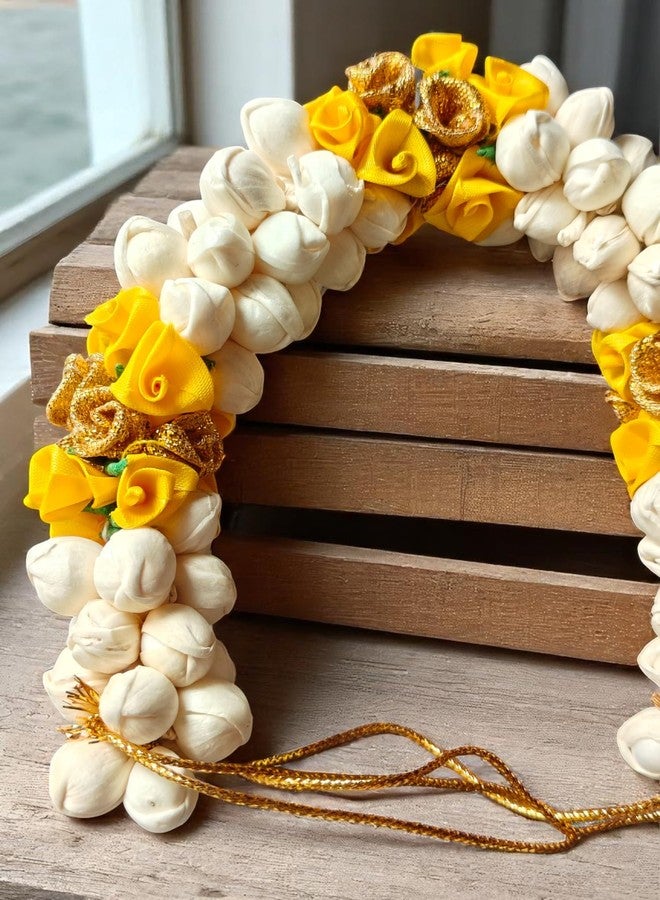 Chanderkash 1PC Artificial Gajra For Hair Bun - Mogra Gajra - Traditional Hair Bun Accessories For Women Wedding - Gajra Scrunchies For Women & Girls - Image 4