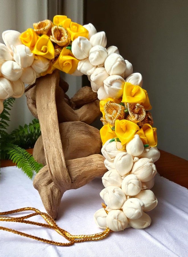 Chanderkash 1PC Artificial Gajra For Hair Bun - Mogra Gajra - Traditional Hair Bun Accessories For Women Wedding - Gajra Scrunchies For Women & Girls - Image 5