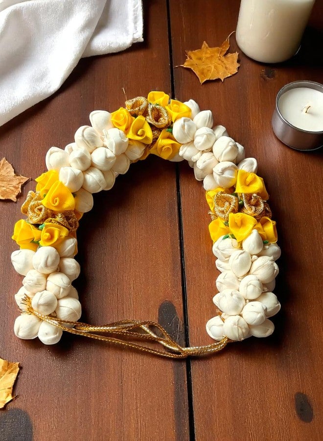 Chanderkash 1PC Artificial Gajra For Hair Bun - Mogra Gajra - Traditional Hair Bun Accessories For Women Wedding - Gajra Scrunchies For Women & Girls - Image 1