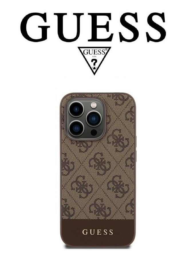CG MOBILE IPhone 14 Pro Max cover, iphone 14 pro max case with  french design, cover iphone 14 pro max with a logo and a leather design approved by the global brand Guess. From CG-MOBILE. In Brown  - Image 3