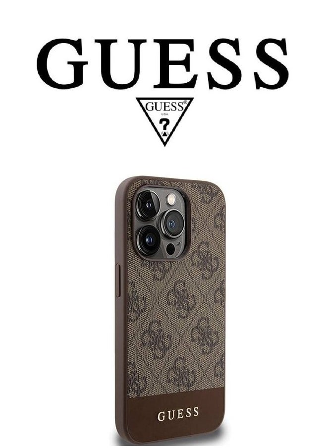 CG MOBILE IPhone 14 Pro Max cover, iphone 14 pro max case with  french design, cover iphone 14 pro max with a logo and a leather design approved by the global brand Guess. From CG-MOBILE. In Brown  - Image 4