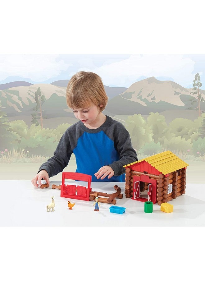Basic Fun LINCOLN LOGS - Fun On The Farm - 102 Parts - Real Wood Logs - Ages 3+ - Best Retro Building Gift Set for Boys/Girls - Creative Construction Engineering - Top Blocks Game Kit - Preschool Education Toy  - Image 3