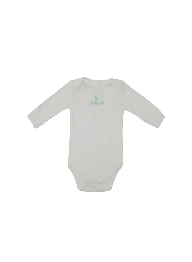 Bambimici Bambimici Rabbit Bodysuit Long Sleeve & Pyjama with Hat Set - Baby Blue