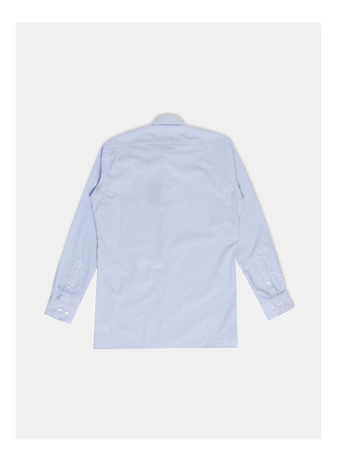 Olymp - Collared Neck Long Sleeve Checkered Shirt - Image 1