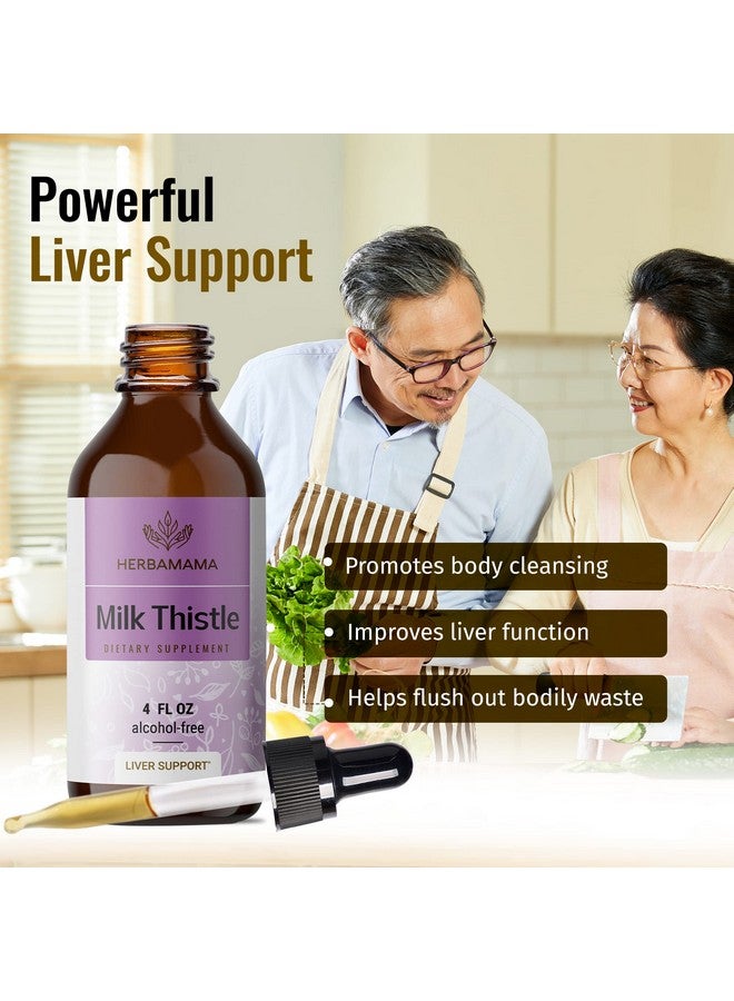 HERBAMAMA Milk Thistle Liquid Drops Organic Milk Thistle Seed Tincture Liver Detox Milk Thistle Liquid Extract Supplement Alcoholfree 4 Fl Oz - Image 4