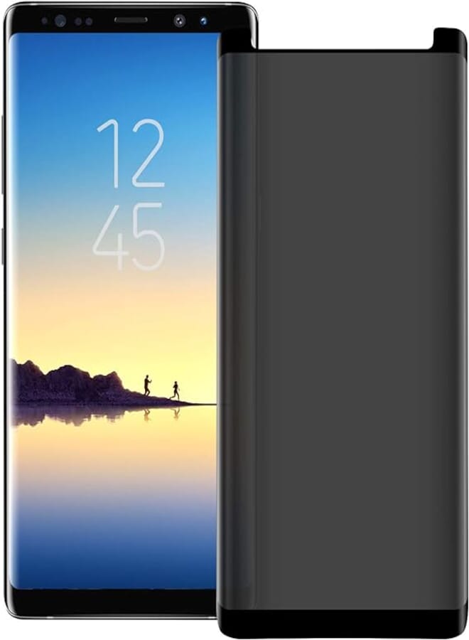 OR Galaxy Note 8 Screen Protector [3D Curved] [Case Friendly] [9H Hardness ] Privacy Tempered Glass Anti-Spy Protective Film,for Samsung Galaxy Note 8 (6.3") Transparent