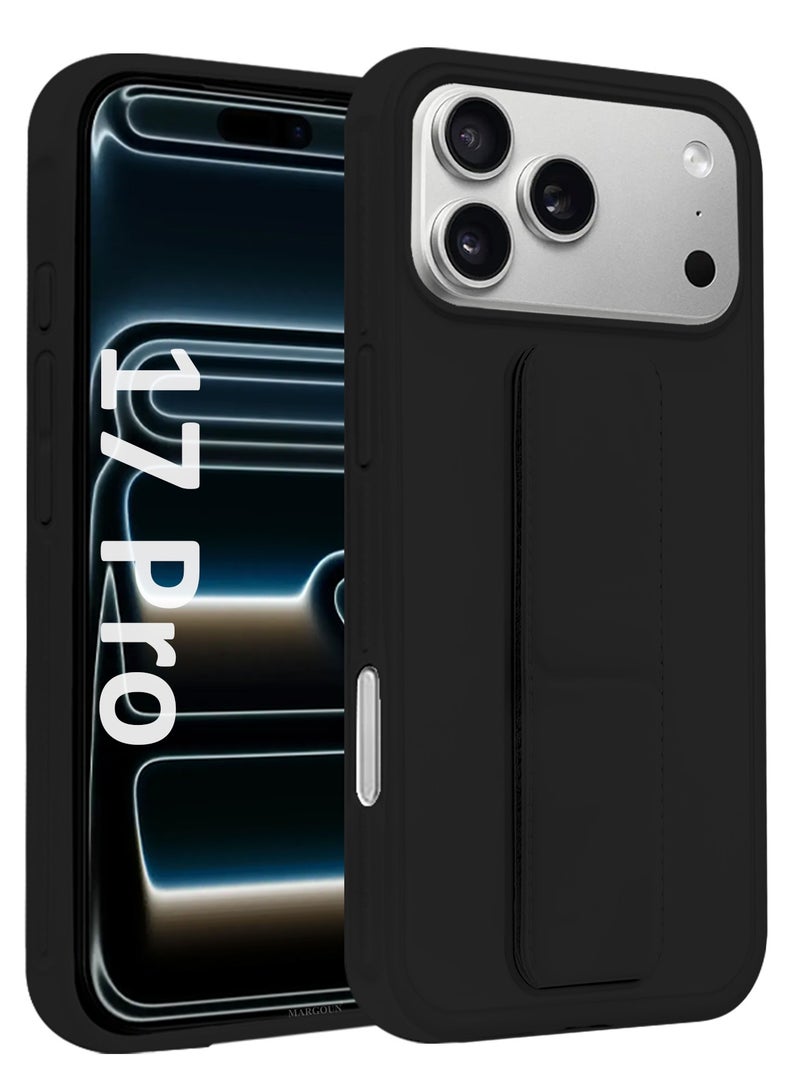 CATANES 2 Packs Premium PU Leather Case for iPhone 17 Pro with Stand Function Shockproof and Anti Scratch Finger Grip with 3D Screen Protector - Image 4