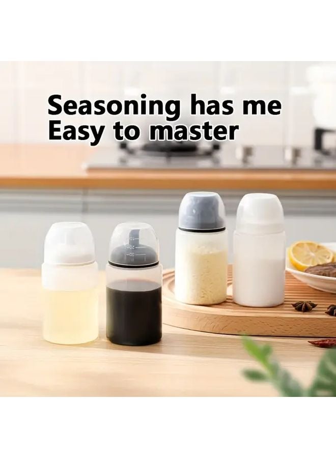 Black Powder Jar Bottle 1pc Multi Purpose Seasoning Dispenser With Measuring Cup - Image 1