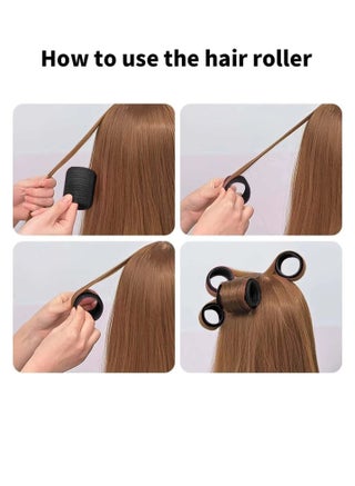 25 Pieces Adhesive Hair Twist Tubes and Hair Clips Set, Includes 12 Self Gripping Hair Twist Tubes and 12 Alligator Hair Clips, Hair Twist Tubes with Snaps and Comb (Black) - view 3