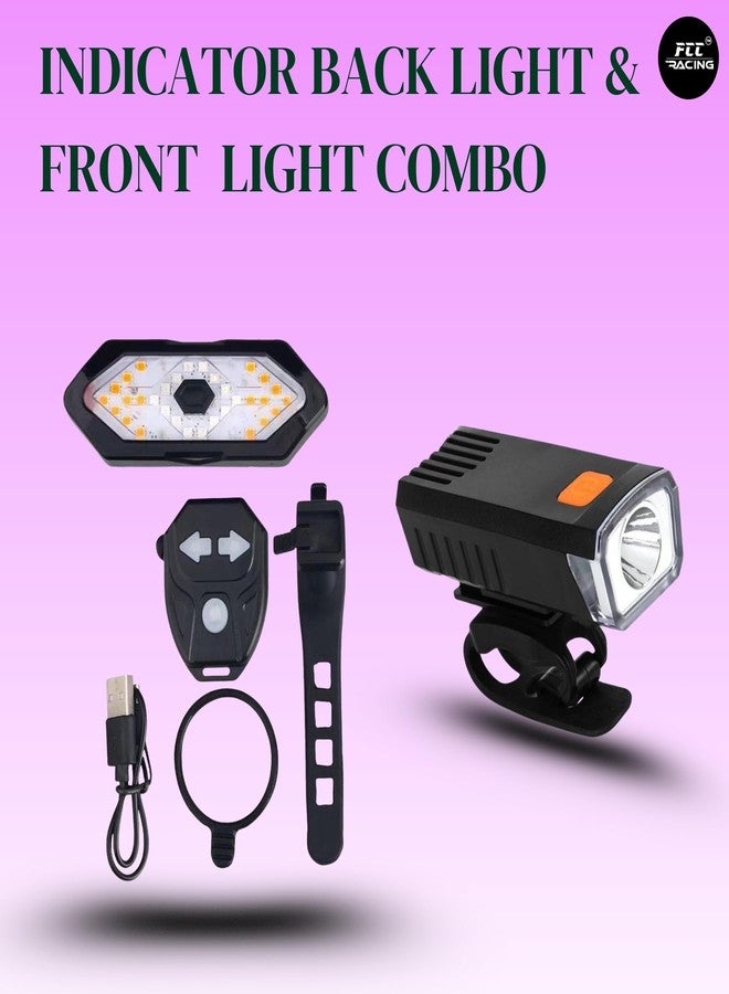 FCCRACING Indicator Back Light and Front Light Combo for Bicycle - USB Charge, Waterproof - Image 3