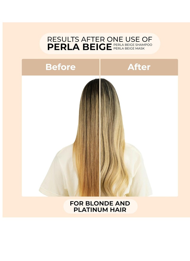 Naissant Naissant Set No Yellow Shampoo, Treatment Mask. Color Care,Hair Intensifier and Damage Repair. Without Salt and Parabens for Blonde Hair (Perla Beige)  - Image 2